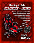 Gaming krēsls BLACK-RED + Dāvana